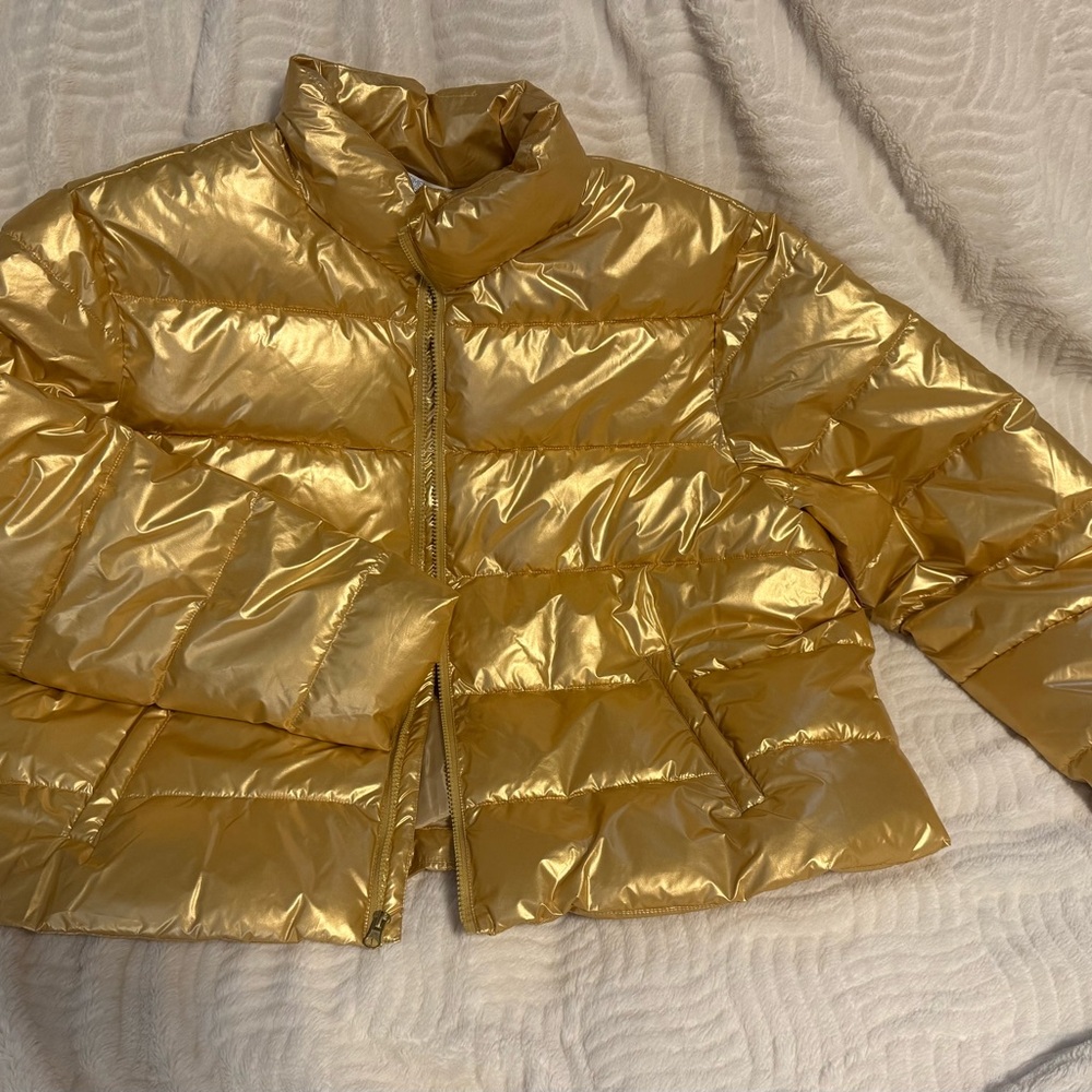 Time and Tru Gold Puffer Jacket